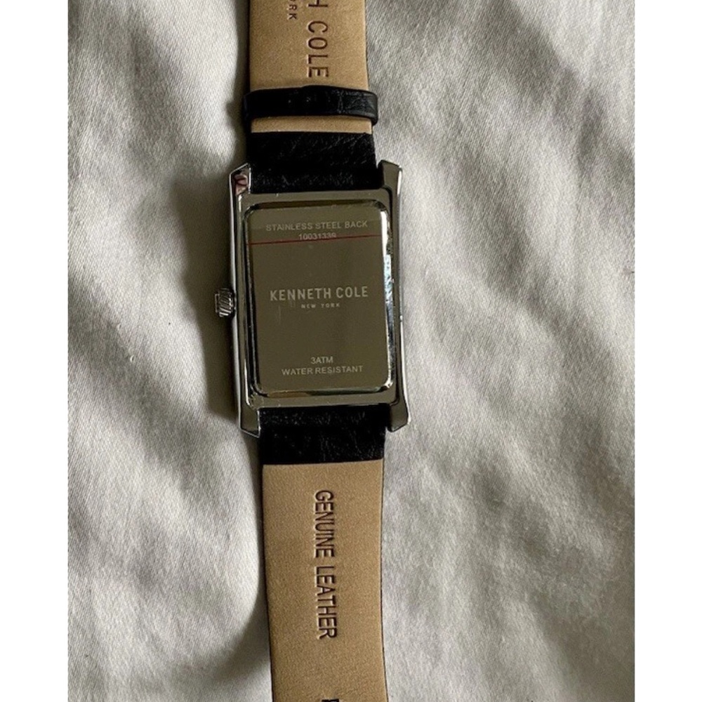 Kenneth Cole Silver And Black Rectangular Watch - image 5